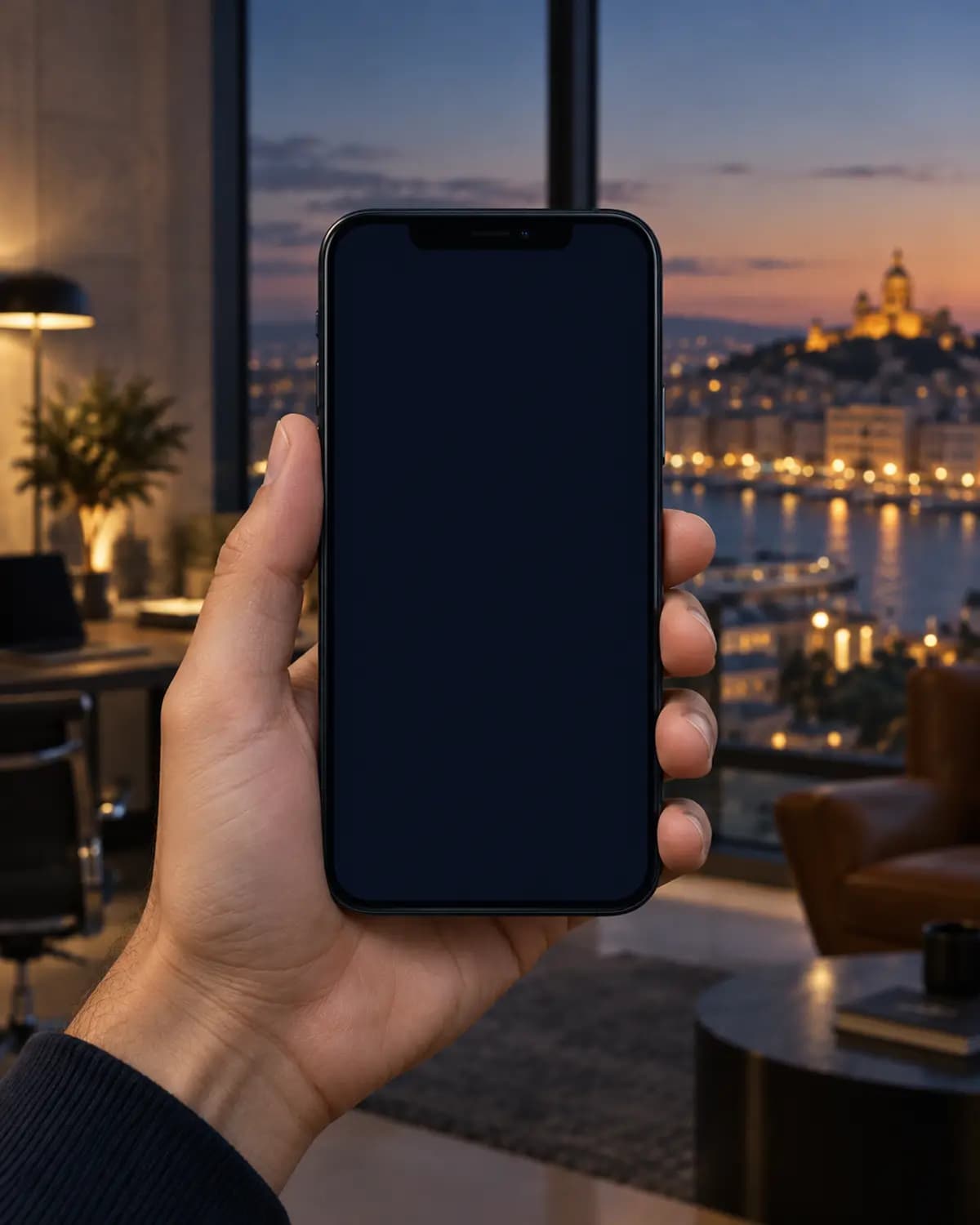 Téléphone tenu en main, rappels QanounIA reçus par e-mail